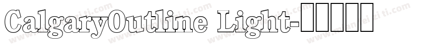 CalgaryOutline Light字体转换